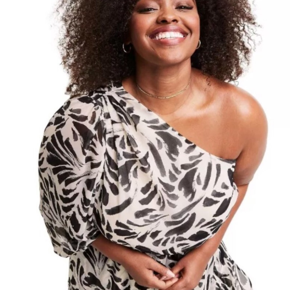 NWT Alexis - Botanical One Shoulder Dress - Picture 4 of 5